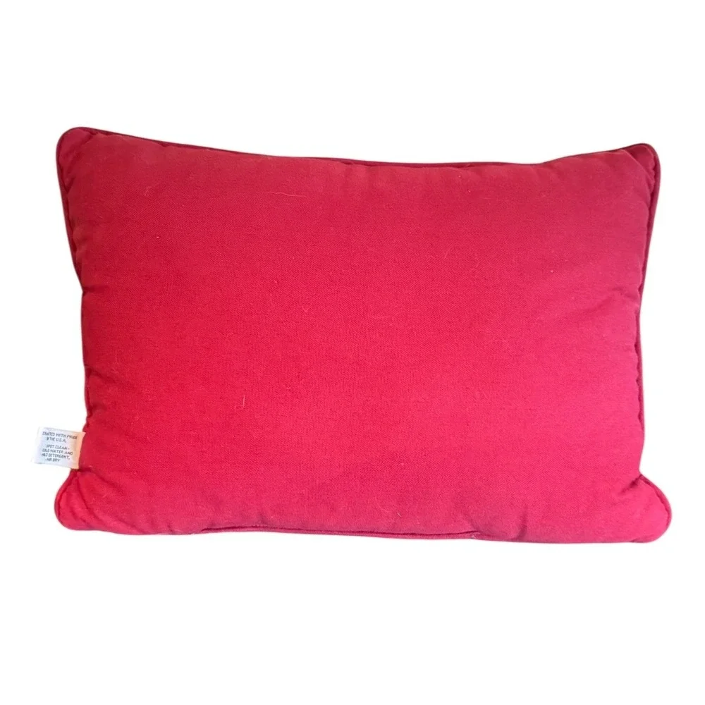 Riverdale Decorative Products Golf 19th Hole Tapestry Accent Pillow Red Vintage